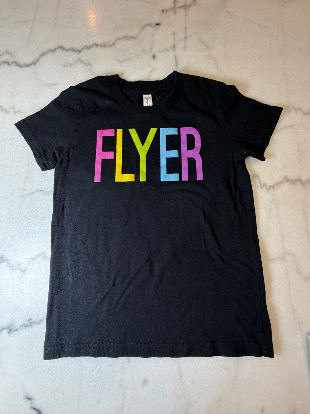 Bella Canvas Black Tee with Multicolor FLYER Print